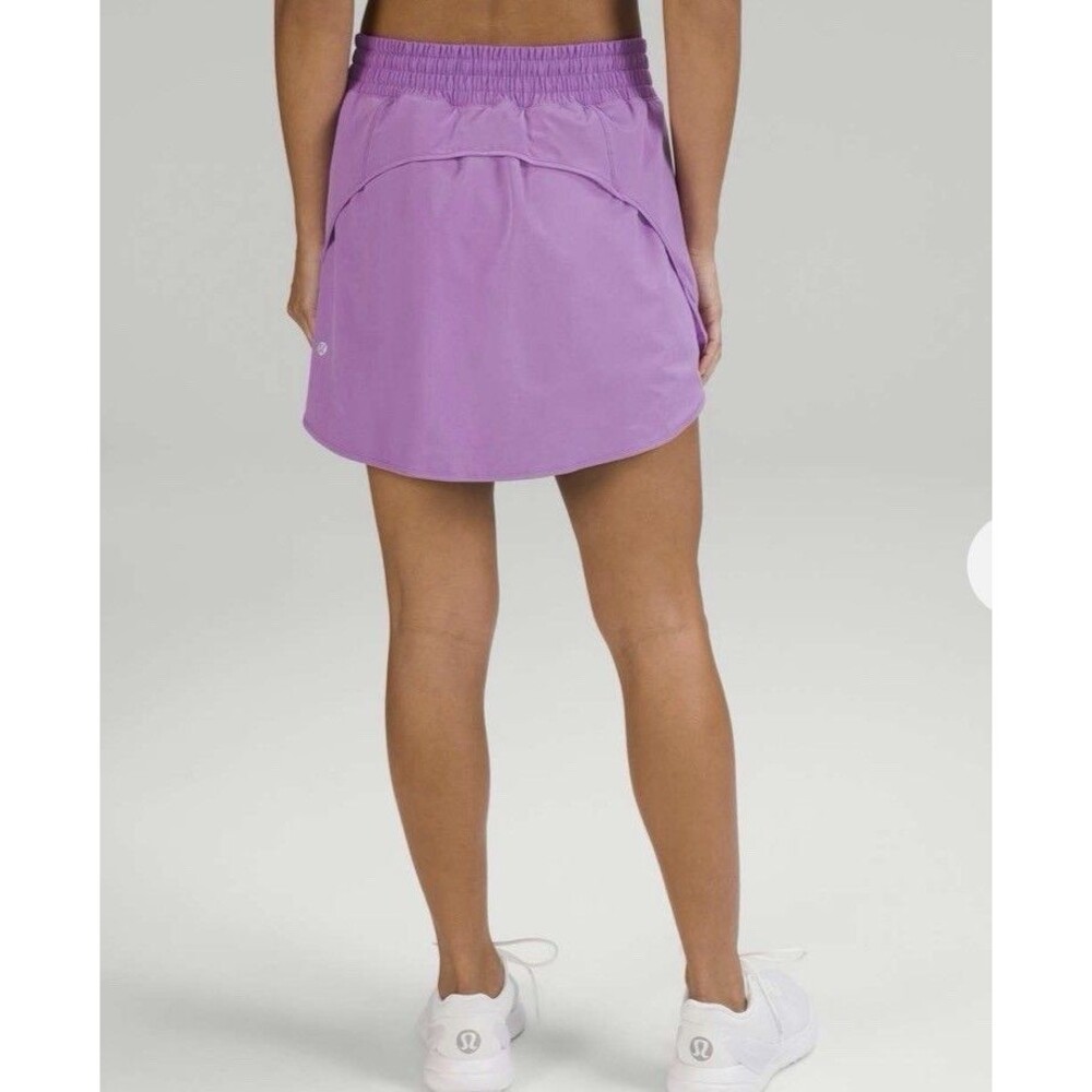 NWT Lululemon Hotty Hot High Rise Skirt Lined Purple Blossom Size 4 (Regular)